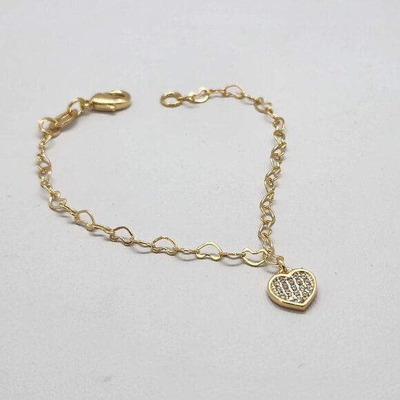 Brand New Brazilian 18k Gold Filled Hearts Bracelet - Picture 4 of 4